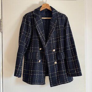 Navy blue & gold blazer jacket